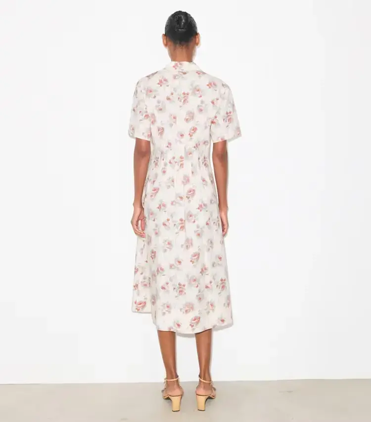 Poplin Pleat-Waist Dress - Image 3