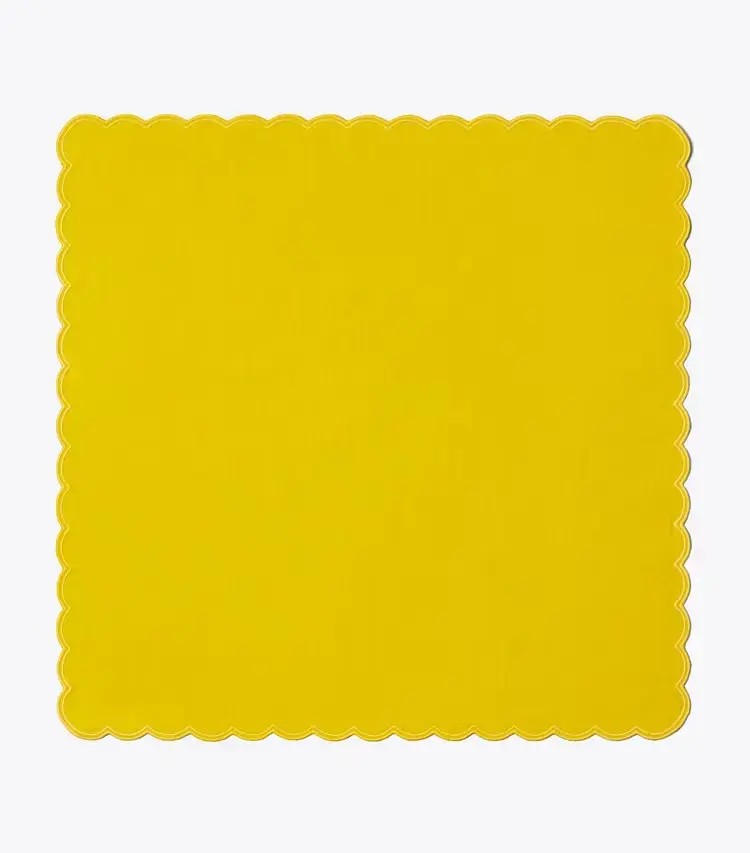 Scalloped Dinner Linen Napkin, Set Of 6