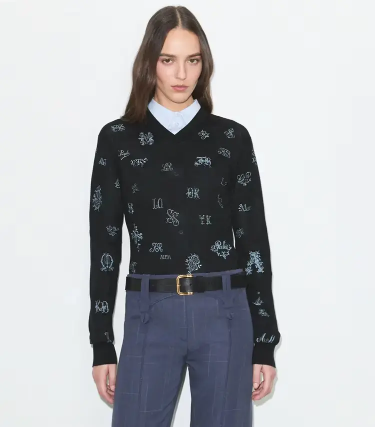 Embroidered Silk Sweater - Image 2