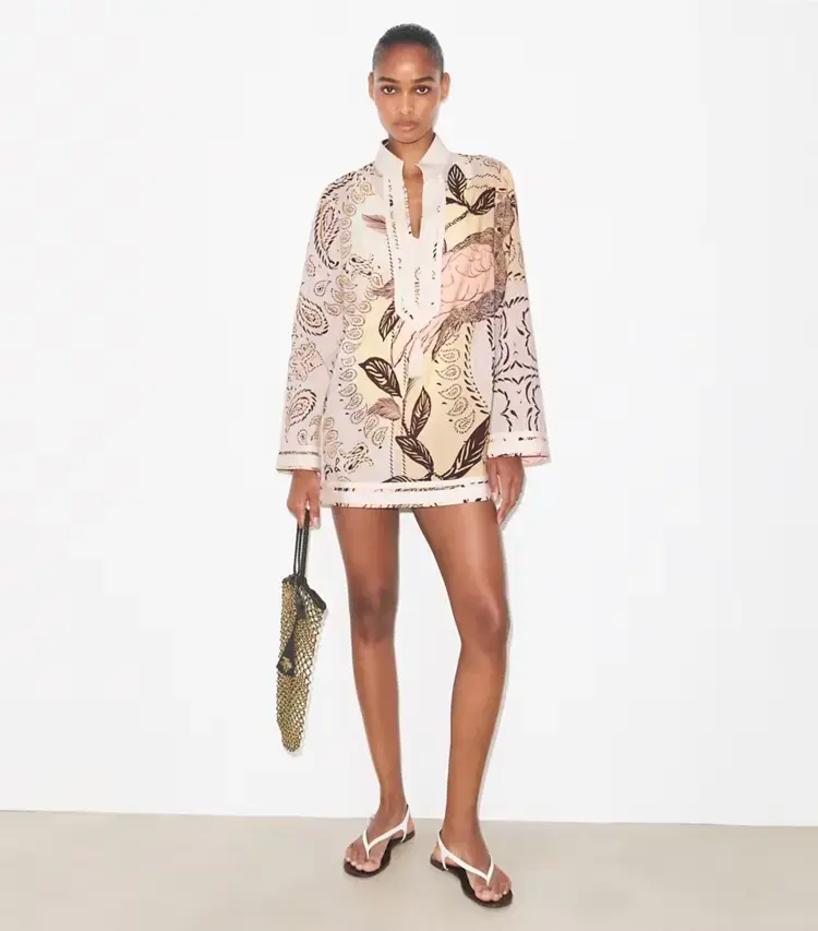 Printed Cotton Tory Tunic - Image 3