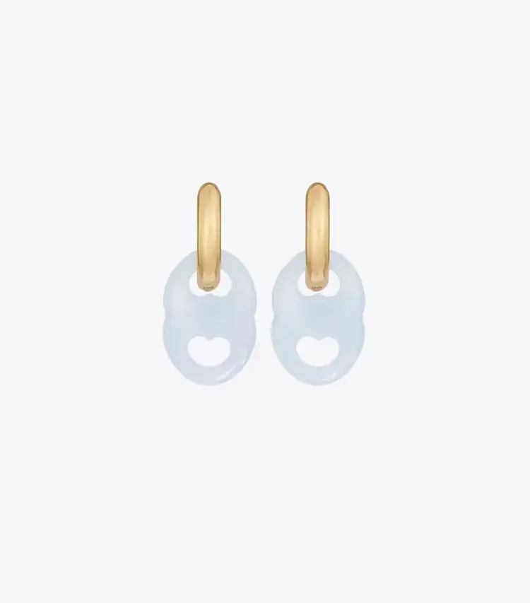 Gemini Link Small Hoop Earrings - Image 2