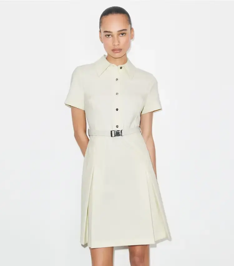 Short-Sleeve Pleated Golf Dress - Image 2