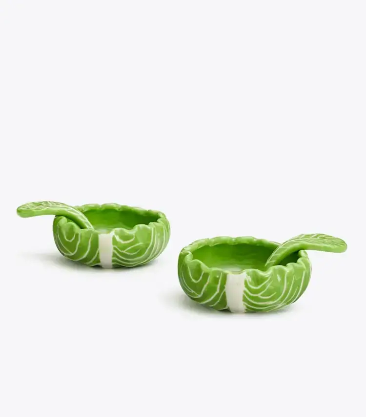 Lettuce Ware Salt Cellar, Set Of 2 - Image 2